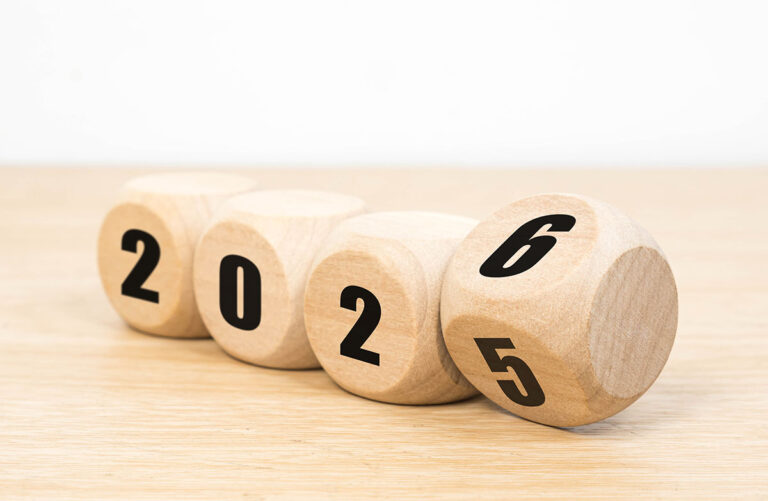 Wooden,2025,To,2026,New,Year,White,Background